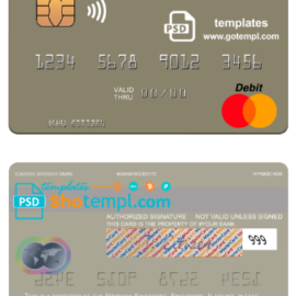 editable template, Singapore Maybank Singapore mastercard template in PSD format