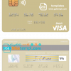 editable template, Singapore Maybank Singapore visa debit card template in PSD format