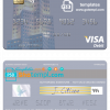 editable template, Singapore UOB Singapore visa debit card template in PSD format