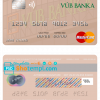 editable template, Slovakia VÚB Banka mastercard template in PSD format