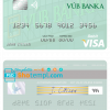 editable template, Slovakia VÚB Banka visa debit card template in PSD format
