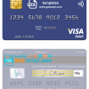 editable template, Slovenia Addiko Bank visa debit card template in PSD format