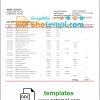 editable template, Slovenia Factor Banka bank statement in Word and PDF format