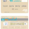 editable template, Slovenia Factor Banka visa debit card template in PSD format