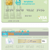 editable template, Solomon Islands BSP Bank visa debit credit card template in PSD format