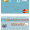 editable template, South Korea Woori Financial Group mastercard credit card template in PSD format