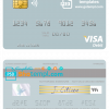 editable template, South Korea Woori Financial Group visa debit card template in PSD format