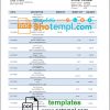 editable template, South Korea Woori bank statement template in Word and PDF format