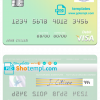 editable template, South Sudan Ivory Bank visa debit card template in PSD format