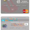 editable template, Spain Banco Santander mastercard template in PSD format