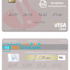 editable template, Spain Banco Santander visa credit card template in PSD format
