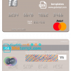 editable template, Spain Bankinter bank mastercard credit card template in PSD format