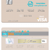 editable template, Spain Bankinter visa debit card template in PSD format