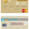 editable template, Sri Lanka People’s Bank mastercard credit card template in PSD format