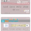 editable template, Sri Lanka Seylan Bank Plc visa debit card template in PSD format