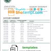 editable template, Sudan Agricultural Bank of Sudan bank statement template in Word and PDF format, version 2