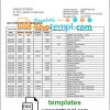 editable template, Sudan Al Neelen Bank bank statement template in Word and PDF format, version 2