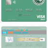 editable template, Sudan The Agricultural Bank of Sudan visa debit card template in PSD format