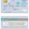 editable template, Suriname Centrale Bank van Suriname visa debit card template in PSD format