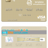 editable template, Suriname Finabank N.V. visa debit card template in PSD format