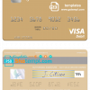 editable template, Sweden Swedbank visa debit card template in PSD format