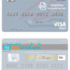 editable template, Syria Gulf Bank visa debit card template in PSD format