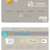 editable template, Tajikistan IBT Bank visa debit card template in PSD format