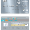 editable template, Tanzania AccessBank visa debit card template in PSD format