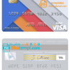 editable template, Tanzania BancABC visa debit card template in PSD format