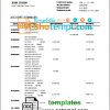 editable template, Timor-Leste BNU bank statement template in Word and PDF format