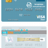 editable template, Togo Ecobank visa debit card template in PSD format
