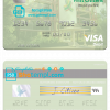 editable template, Trinidad and Tobago First Citizes Bank visa debit card template in PSD format