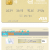 editable template, Tunisia JMMB Bank visa debit card template in PSD format