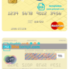 editable template, Tunisia RBC Royal Bank mastercard template in PSD format