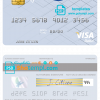 editable template, Tunisia RBC Royal Bank visa debit card template in PSD format