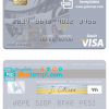 editable template, Turkey Odeabank visa debit card template in PSD format