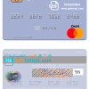 editable template, Turkmenistan Rysgal JSCB mastercard template in PSD format