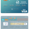 editable template, Turkmenistan Rysgal JSCB visa debit card template in PSD format
