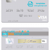 editable template, Tuvalu National Bank of Tuvalu visa debit card template in PSD format