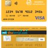 editable template, United Kingdom The Co-operative bank visa credit card template in PSD format, fully editable