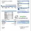 editable template, USA Oklahoma City of Broken Arrow utility bill template in Word and PDF format
