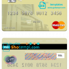 editable template, Uganda Centenary Bank mastercard template in PSD format