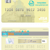 editable template, Ukraine Raiffeisen Bank visa debit card template in PSD format