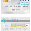 editable template, Ukraine Ukreximbank visa debit card template in PSD format
