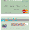 editable template, United Arab Emirates MCB Bank mastercard template in PSD format
