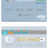 editable template, United Arab Emirates MCB Bank visa debit card template in PSD format