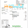 editable template, USA Cornwall Electric utility bill template in Word and PDF format
