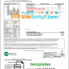 editable template, USA Craighead Electric utility bill template in Word and PDF format