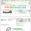 editable template, USA Deep East Texas Electric utility bill template in Word and PDF format