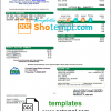 editable template, USA ECUA utility bill template in Word and PDF format